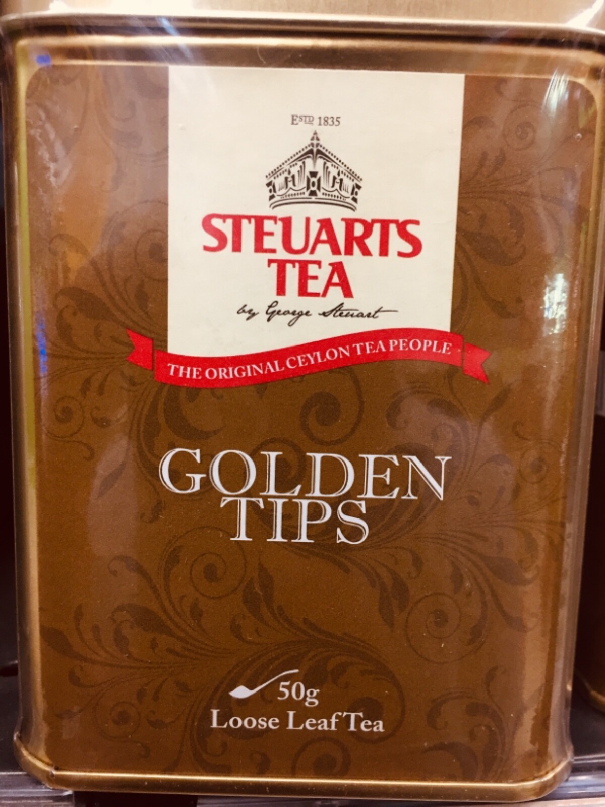 Ceylon Golden tips 50g Loose Leaf Metal Caddie Original Tea from Sri Lanka