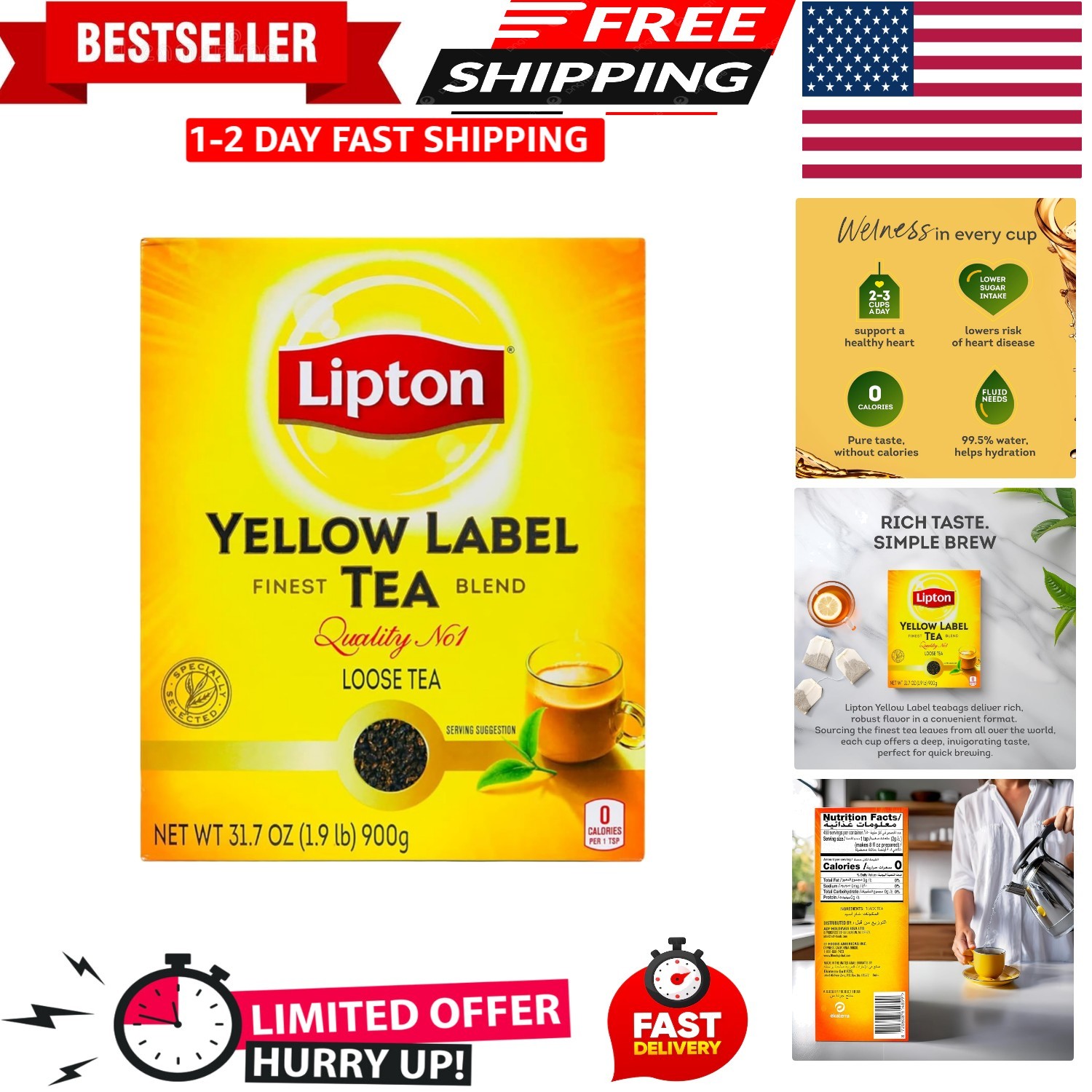 Yellow Label Finest Blend | Loose Black Tea | Quality | Strong Flavor | Arom…