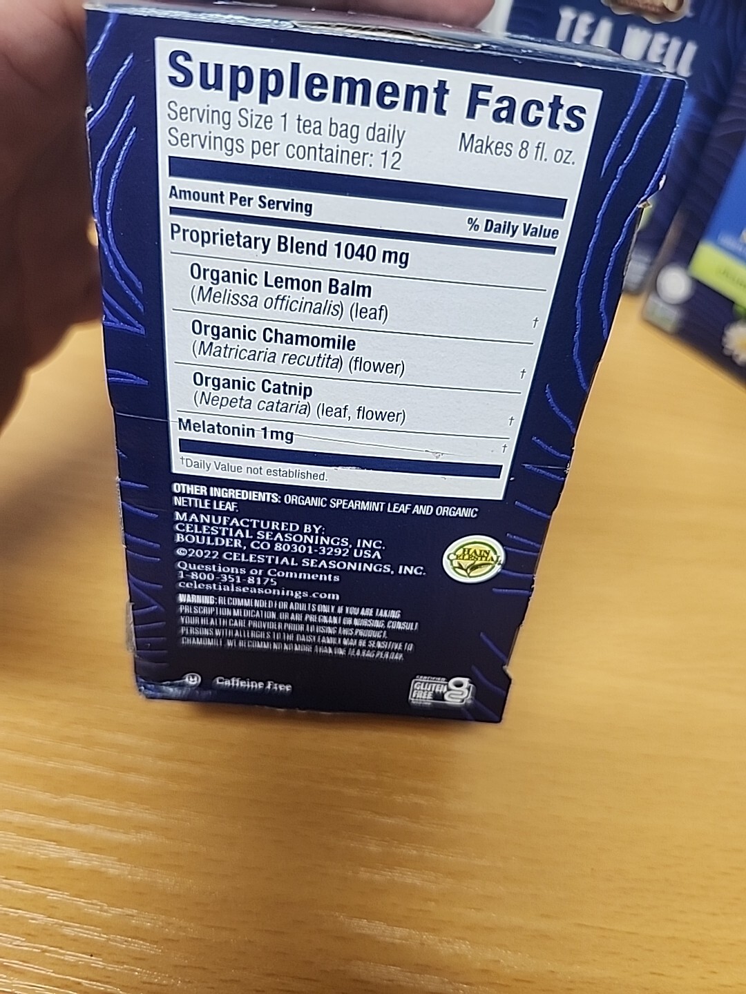 (6) Sleep, Melatonin, Chamomile Mint, Caffeine Free, 12 Tea Bags, 0.04 oz 1.2 g