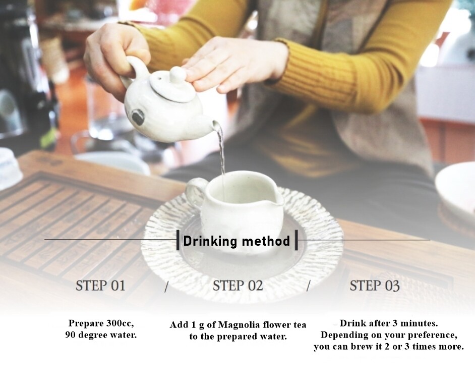 [YOUNOO JEDA] Korean Handmade Organic Kobushi Magnolia Tea from Mt.Jiri – 10g