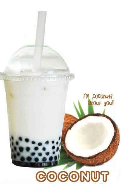 Premium MANGO COCONUT Powder Boba Bubble Tea Tapioca Pearl Smoothie Slushy 12 oz