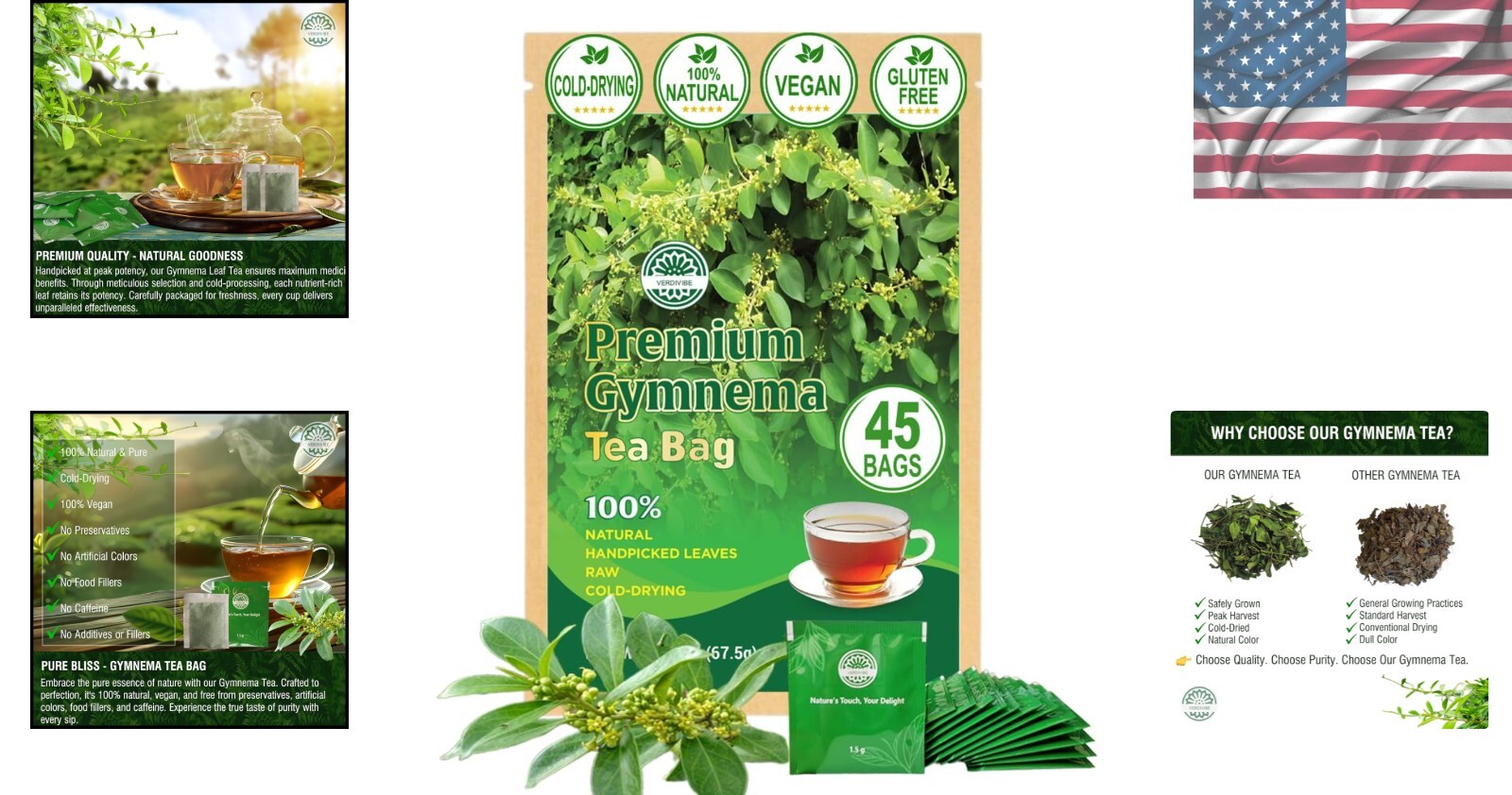 Gymnema Sylvestre Tea Bags – 100% Natural & Flavorful for Diabetics