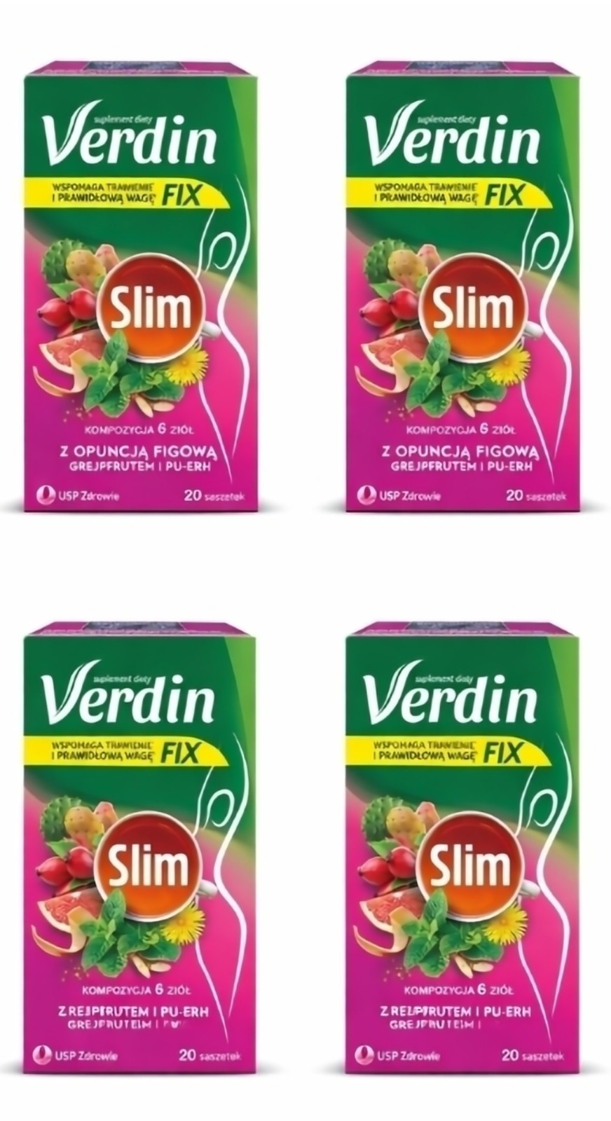 🎁🌿Verdin Slim Tea 4 Boxes (20 Bags Each) Diet Support, Appetite Control, Detox