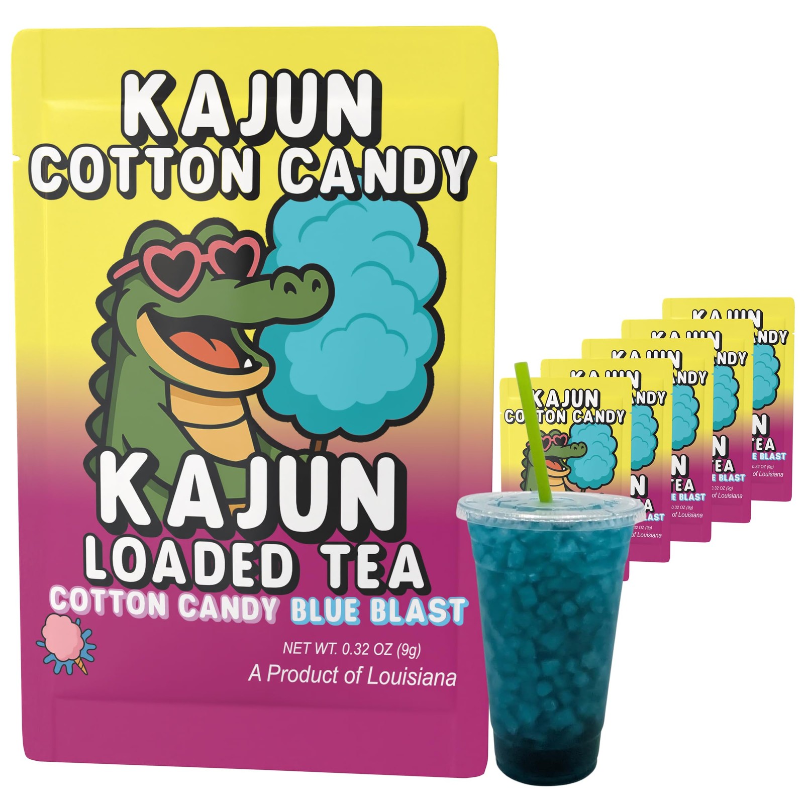Kajun Loaded Tea Packets – Cotton Candy | + Blue 5-Pack
