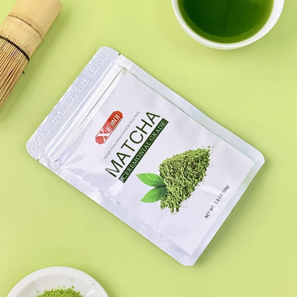 Ceremonial Matcha Powder – 1.76 oz (50g) – Great for Tea, Latte, Baking, Smoo…