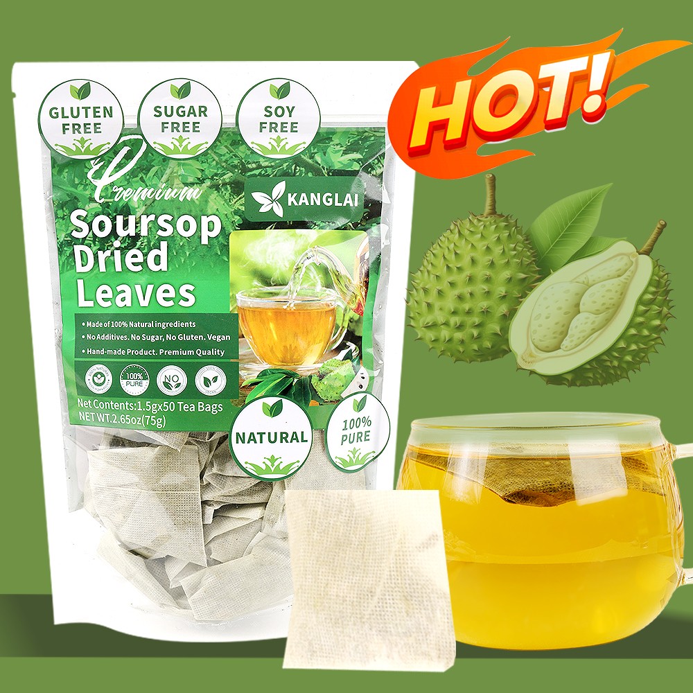 Fresh Drink,50 Tea Bags Premium Soursop Graviola Dried Leaves,Natural Leaves