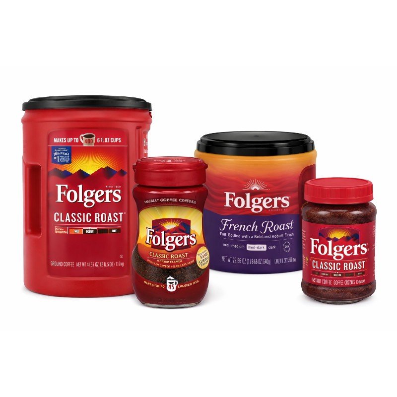 2x Folgers Classic Roast Coffee Medium Ground Beverage Breakfast Morning 9.6oz