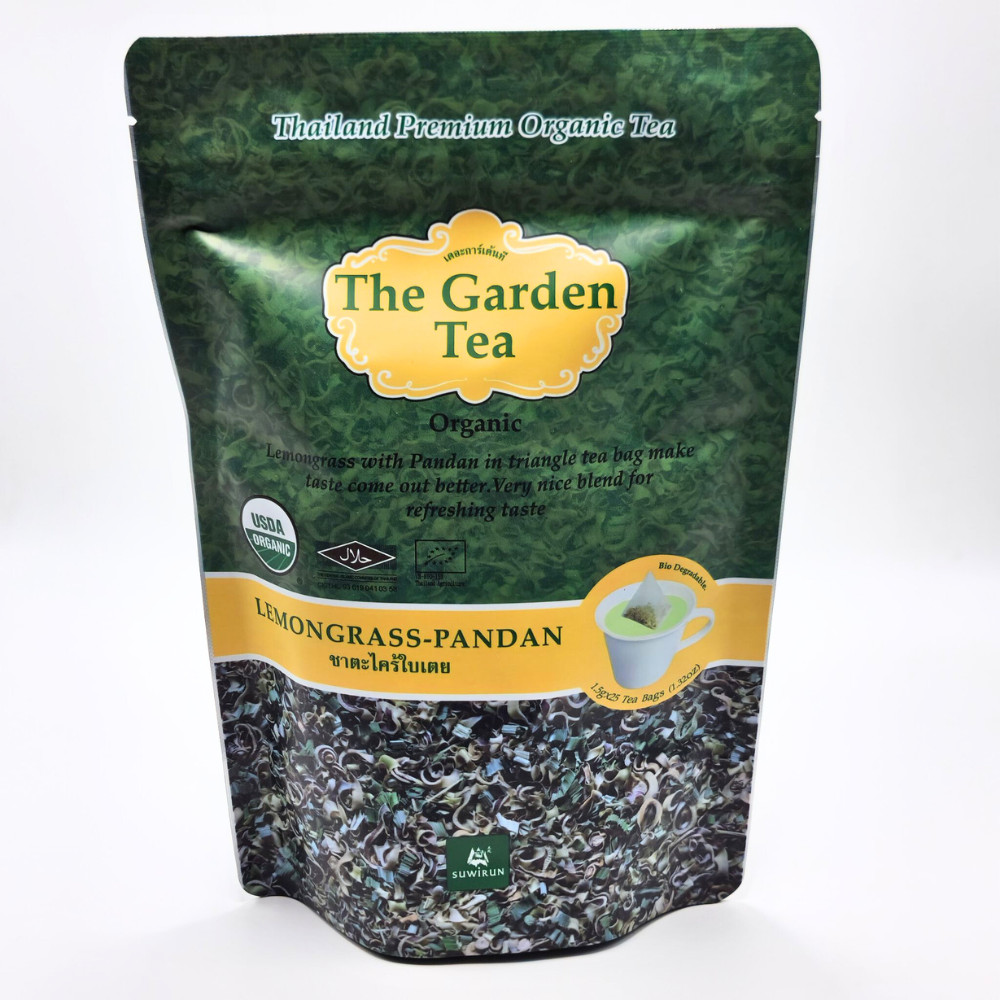 Tea Lemongrass Pandan Herbal Organic Natural Premium Thai Drink Set 75 Tea Bags