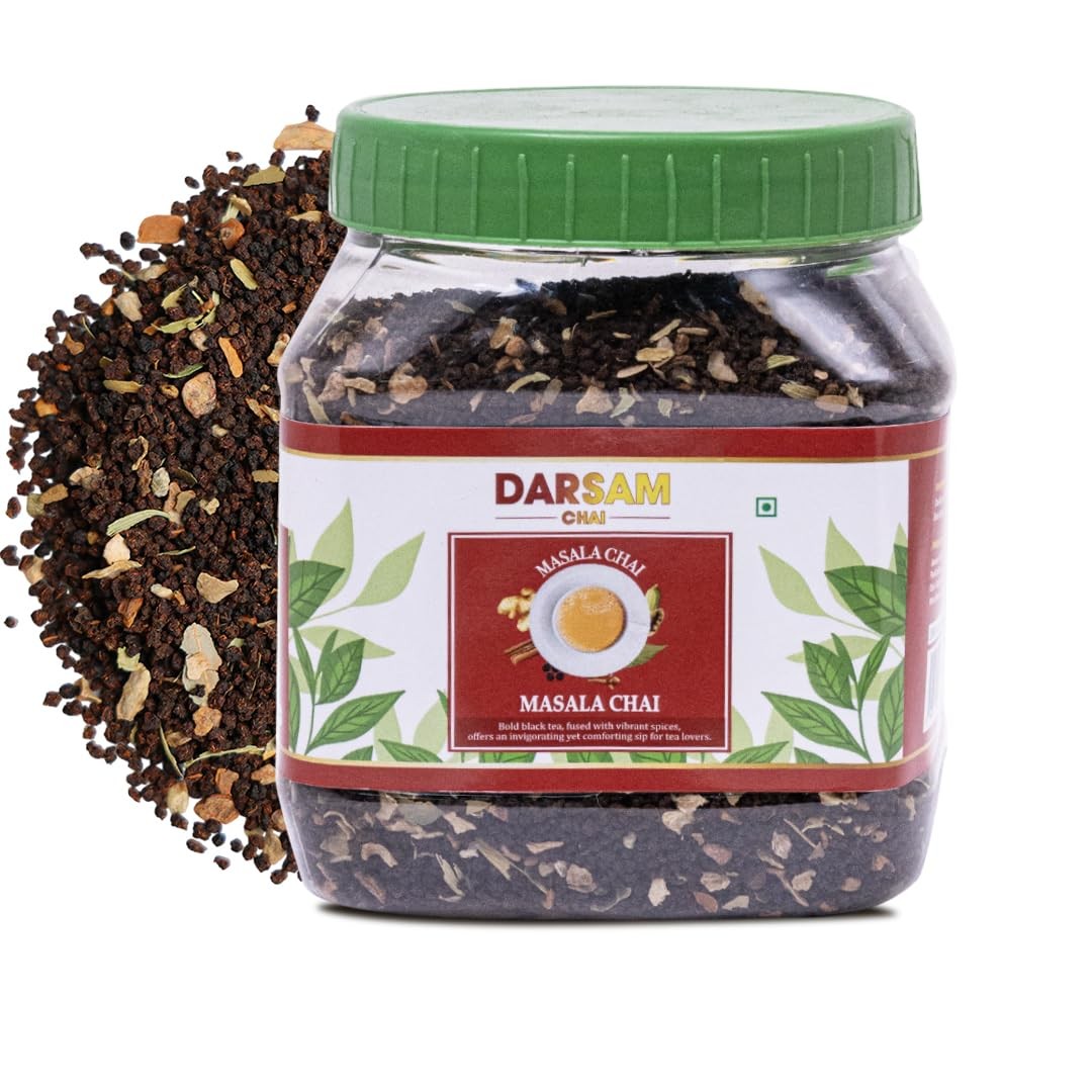 Darsam Masala Chai – 8.8oz 250g | Premium Assam Black Tea with Cardamom Cinna…