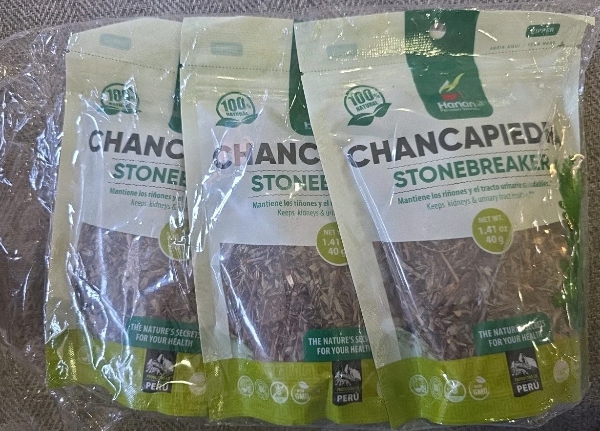 Hanan Peruvian Secrets 3 Pack Chancapiedra Herbal Tea 100% Natural Stonebreaker