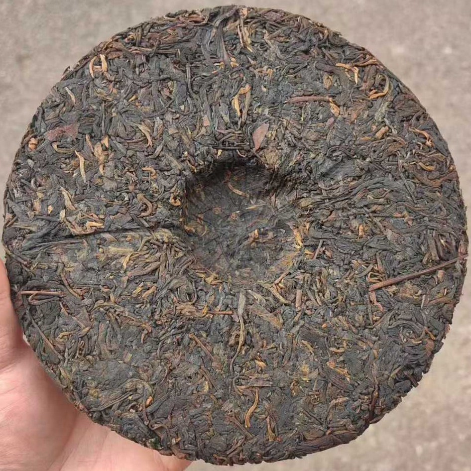 1960s Vintage Raw Puerh Tea Cake, Unwrapped Red Mark Song Pin Hao 400g