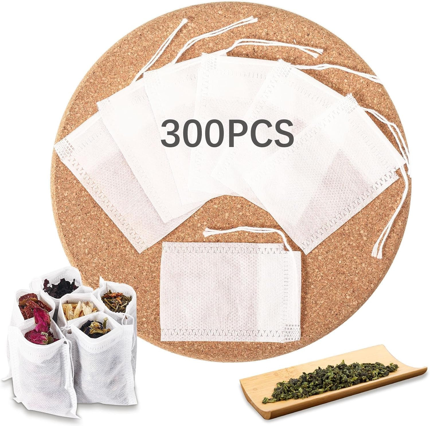 Bolsas de te vacias con cordon para te suelto de 2×3 pulgadas juego de 300 pcs