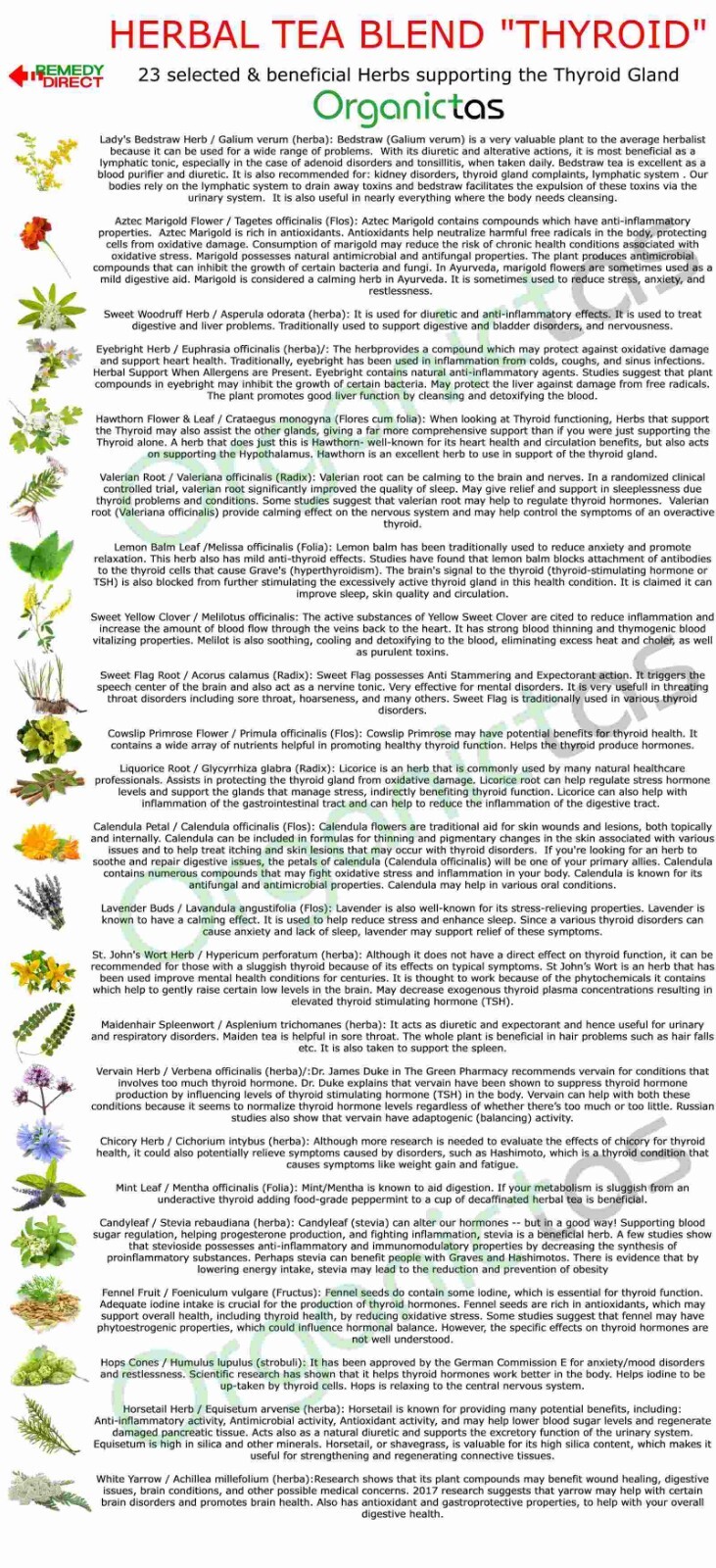 Thyroid Support Herbal Tea / Best Tea for Hormonal Balance, Metabolism & Health