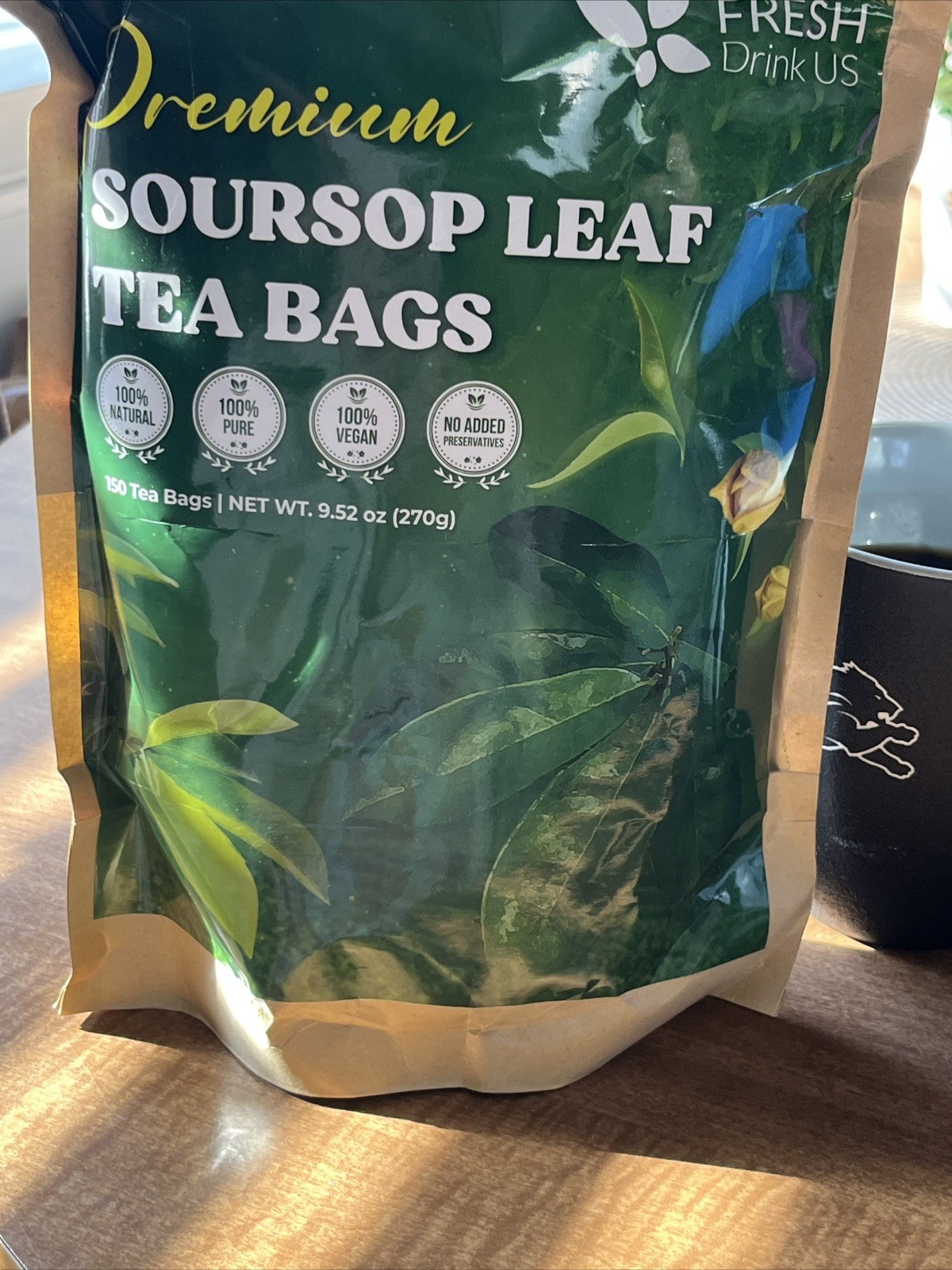 150 Premium Soursop Graviola Leaf Tea Bags – 100% Natural, Caffeine-Free, Gluten