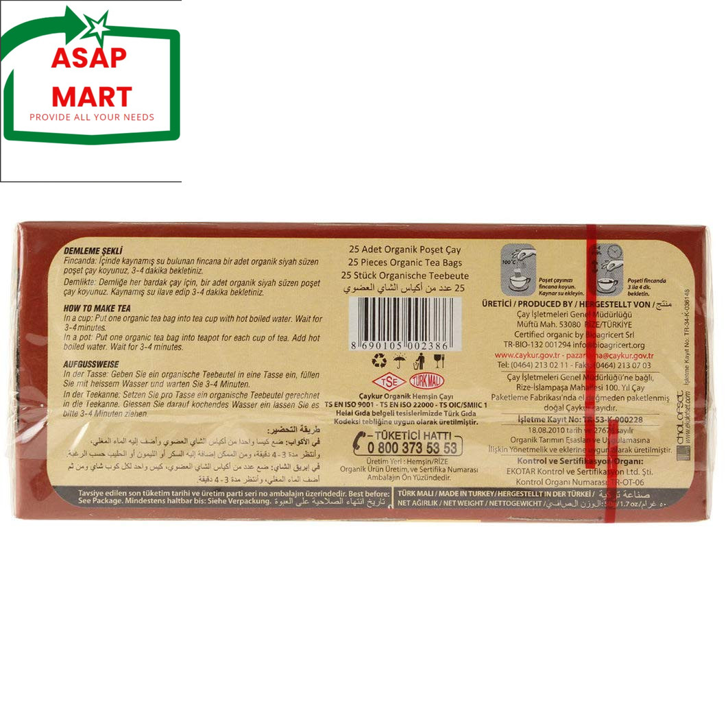 Organic Hemsin Turkish Tea – 25 Tea Bags 50G (1.76 Oz)