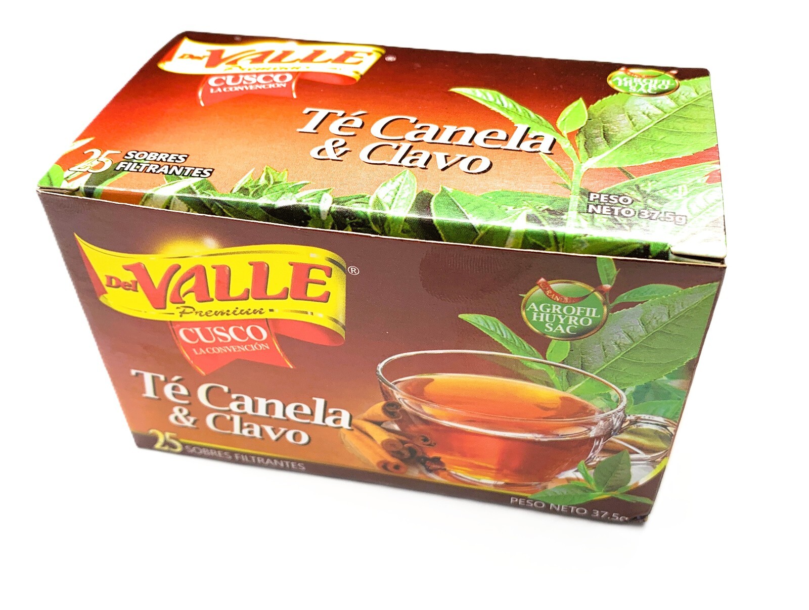 Del Valle Té Canela y Clavo Peruano 37.5g – 25 Bolsas de 1.5g para Infusión