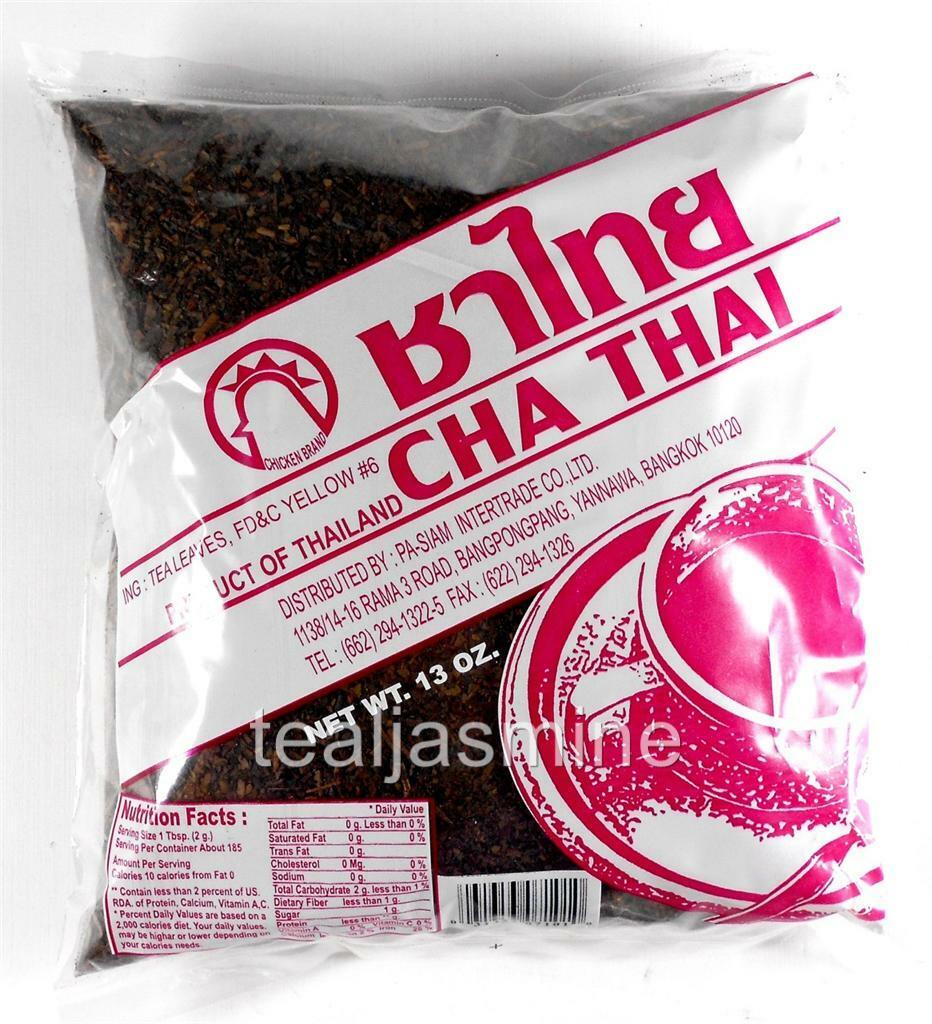 Restaurant Style Cha Thai Tea Leaf Mix 13 oz. Thai Iced Tea (Pack of 4)
