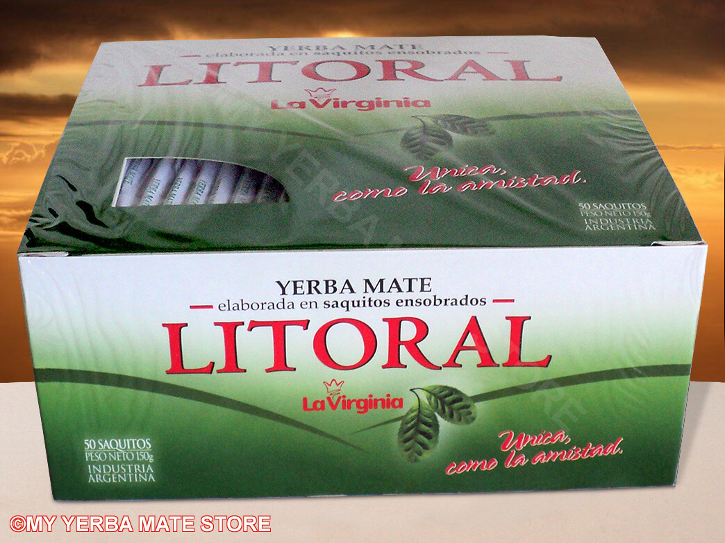 Yerba Mate – 50 Tea Bags – La Virginia Litoral – Mate Cocido – Free Shipping
