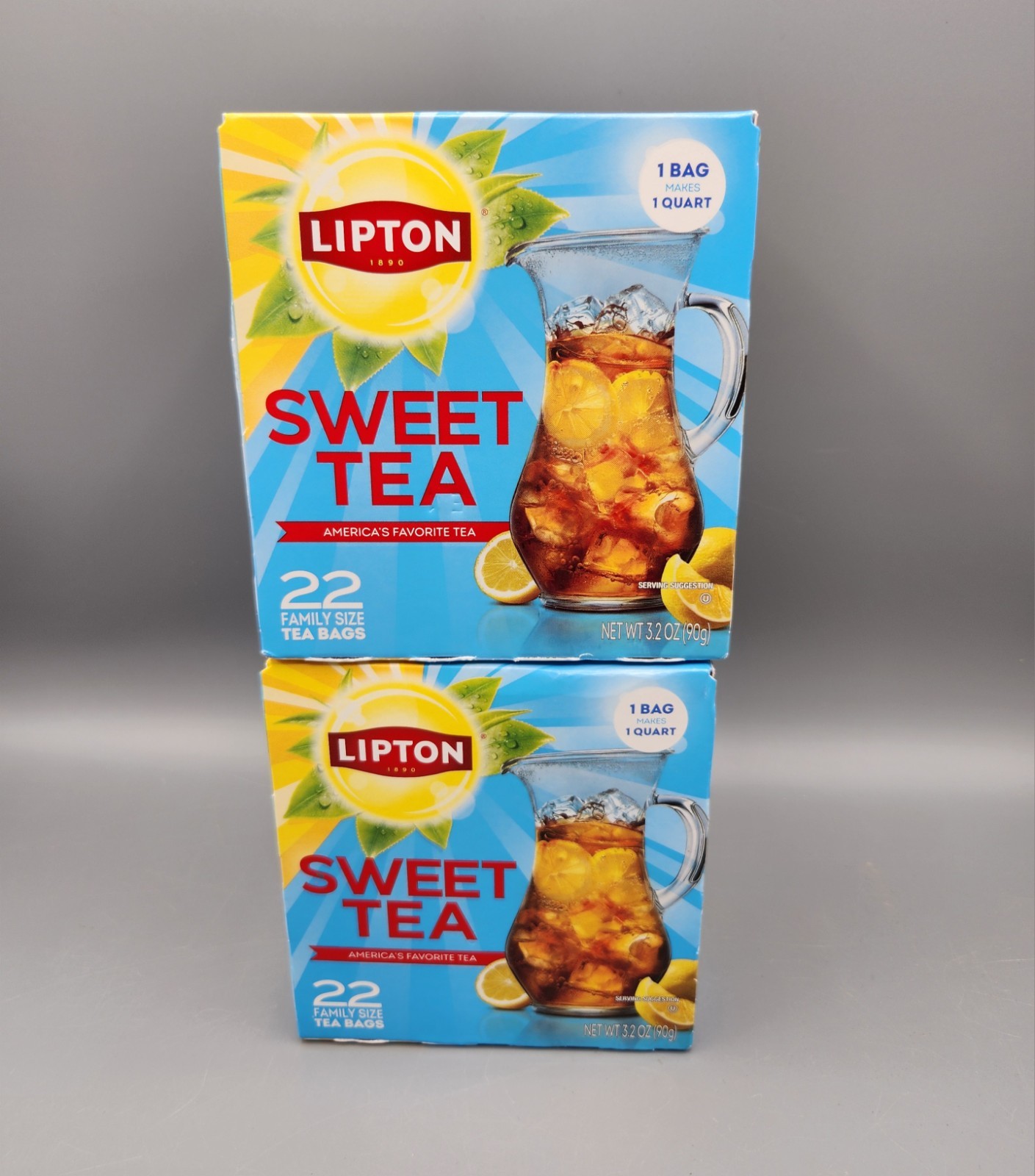 Southern Sweet Iced Tea Bags, Family Size, 44 Total Bags (22Ct -2 Pack)