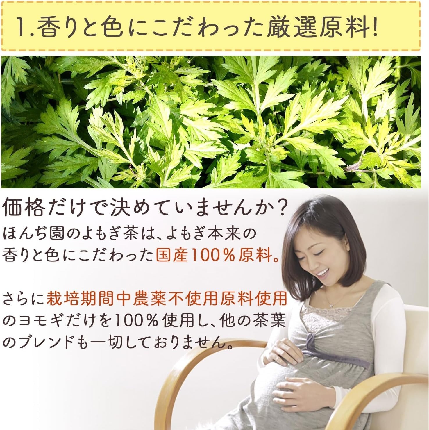 Honjien Tea Domestic Yomogi Tea Large Capacity Health Tea 3g × 50 Bags x 10 set