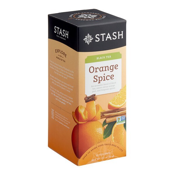 ORANGE SPICE TEA 30 Bags (Not 20) Non-GMO Kosher Stash Tea