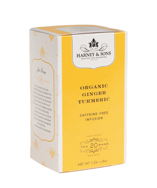 HARNEY ORGANIC GINGER TURMERIC Tea 20 ct tea bags boxed