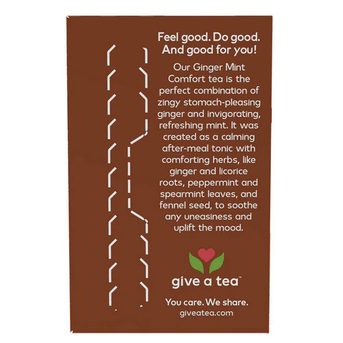 Ginger Mint Comfort Tea 24 bags by Now Foods