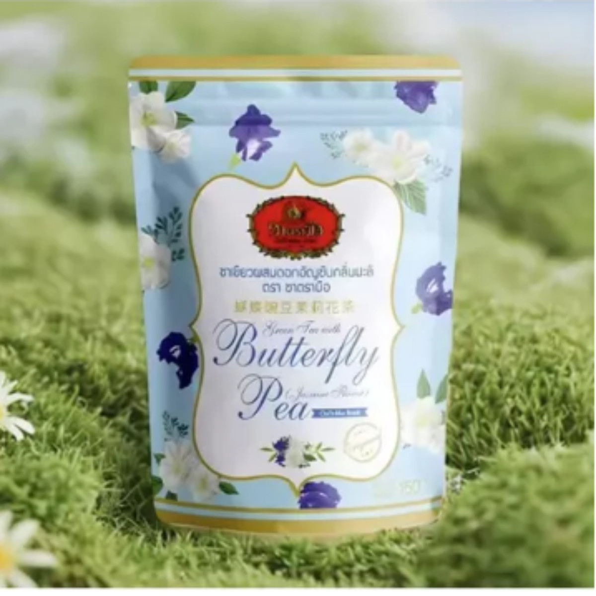 Cha Tra Mue Jasmine Butterfly Pea Herbal Tea 150g Natural ThaiTea Drink Thailand