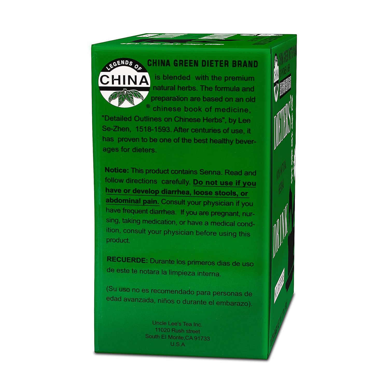 China Green Dieters Tea Caffeine Free, 2.12 Oz, 30 Count