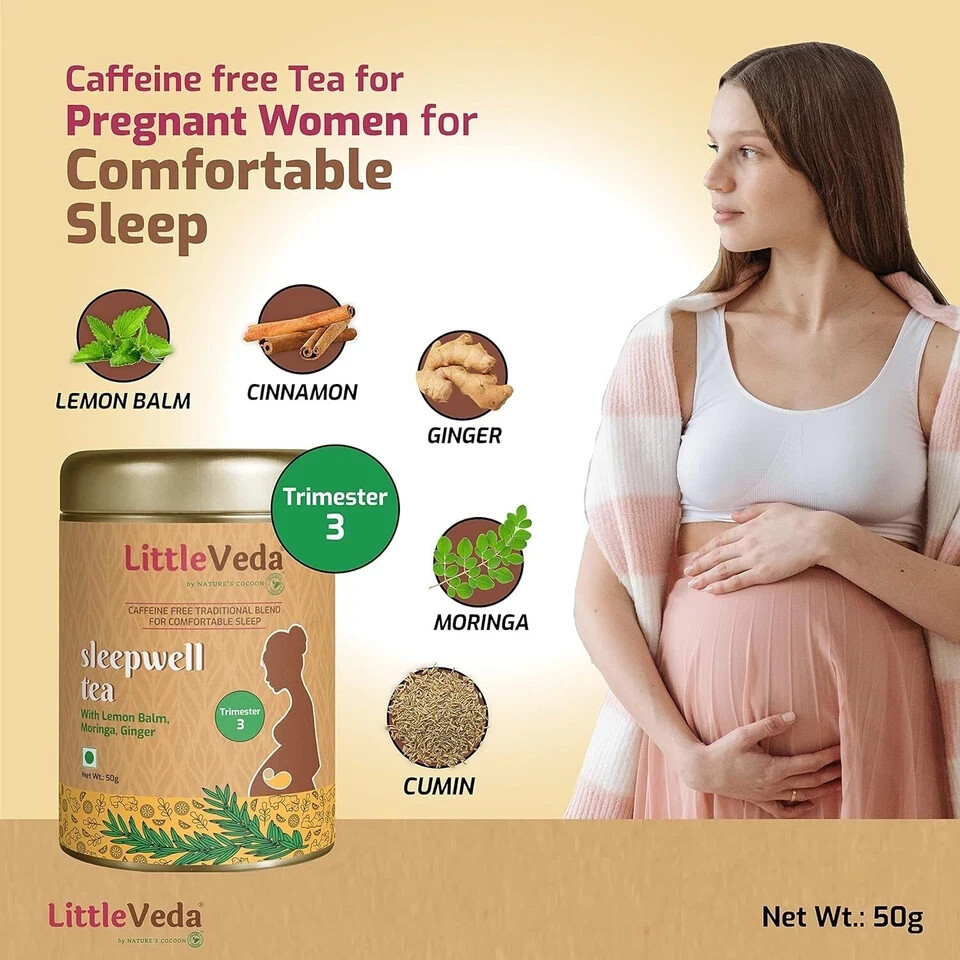 LittleVeda Pregnancy Tea for Good Sleep, Soothing, Calming (Trimester3) 50g