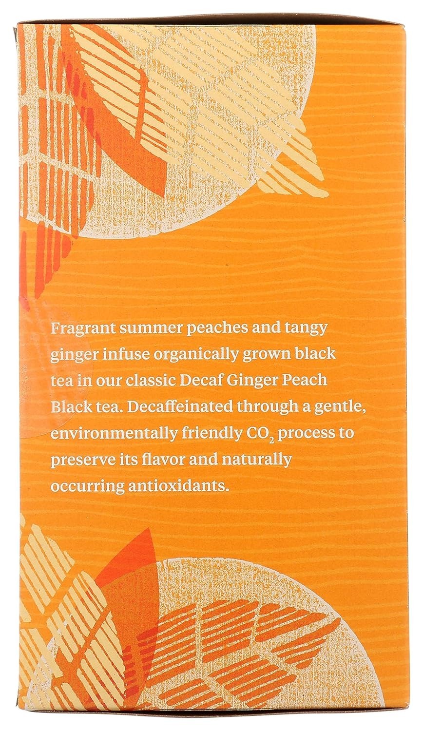 Decaf Organic Ginger Peach Black Tea Bags – Refreshing 20 Count for Anytime