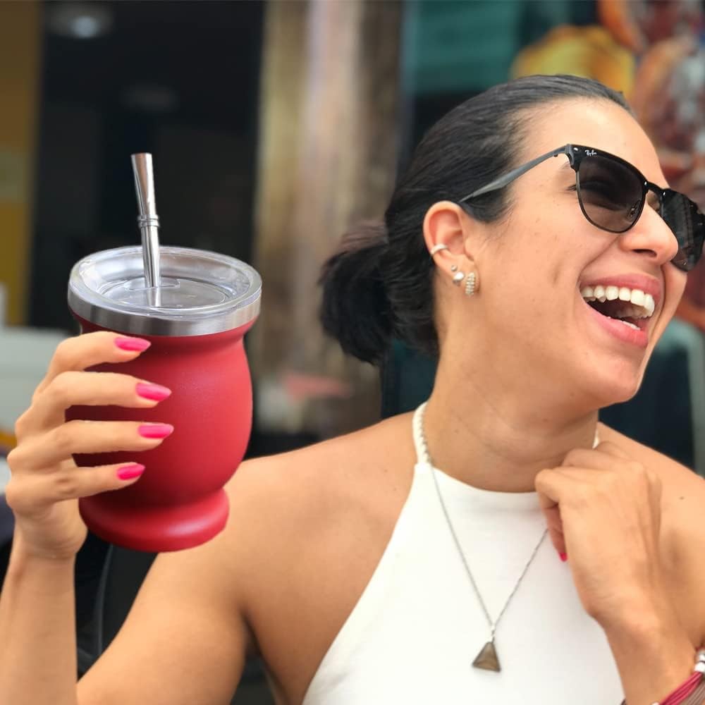 Bombilla Yerba Mate Straws, 3 Pack Reusable Colorful Tea Coffee Cocktail Stainle