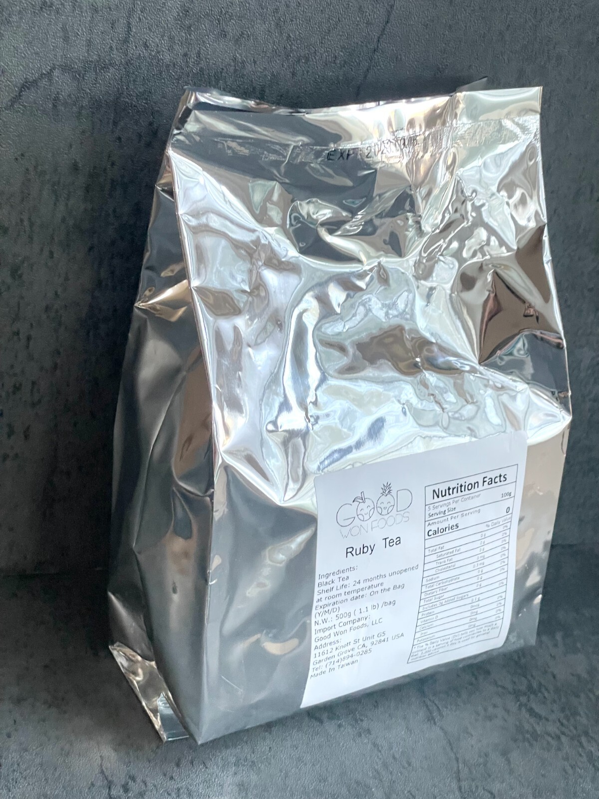 Good Won Foods 2023 Ruby Black Tea 500g No Sweetener & Added Flavors Taiwan Made