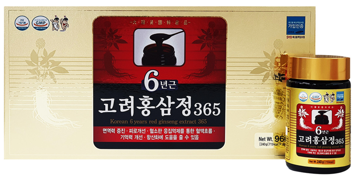 Premium Korean Red Ginseng Extract Gold 6 Years – 240g x 4 Bottles | Panax New