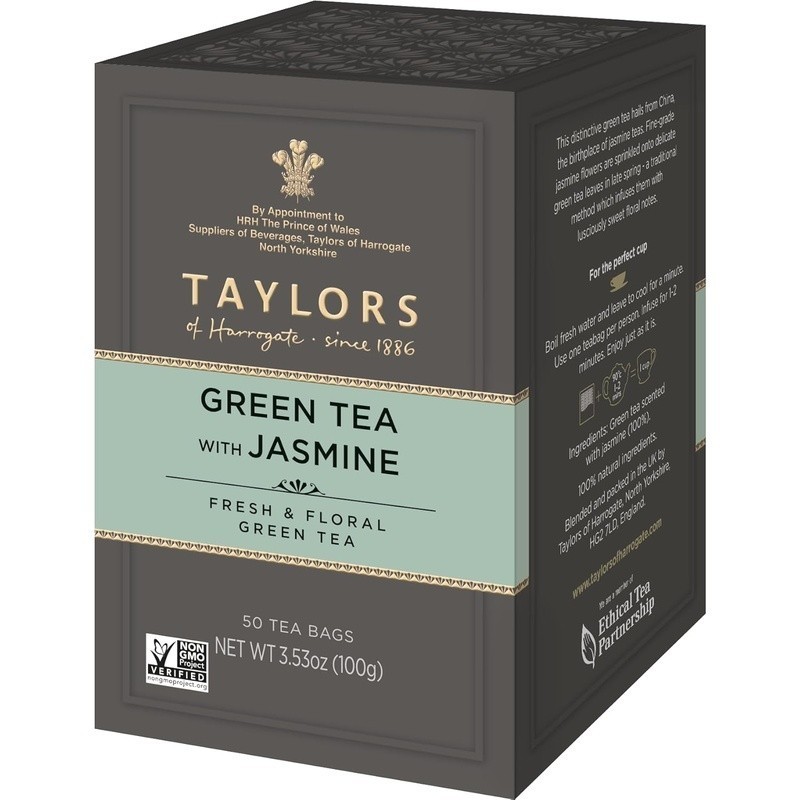 Jasmine Green Tea Bags 50 Count Floral Infusion Healthy Organic Beverage New