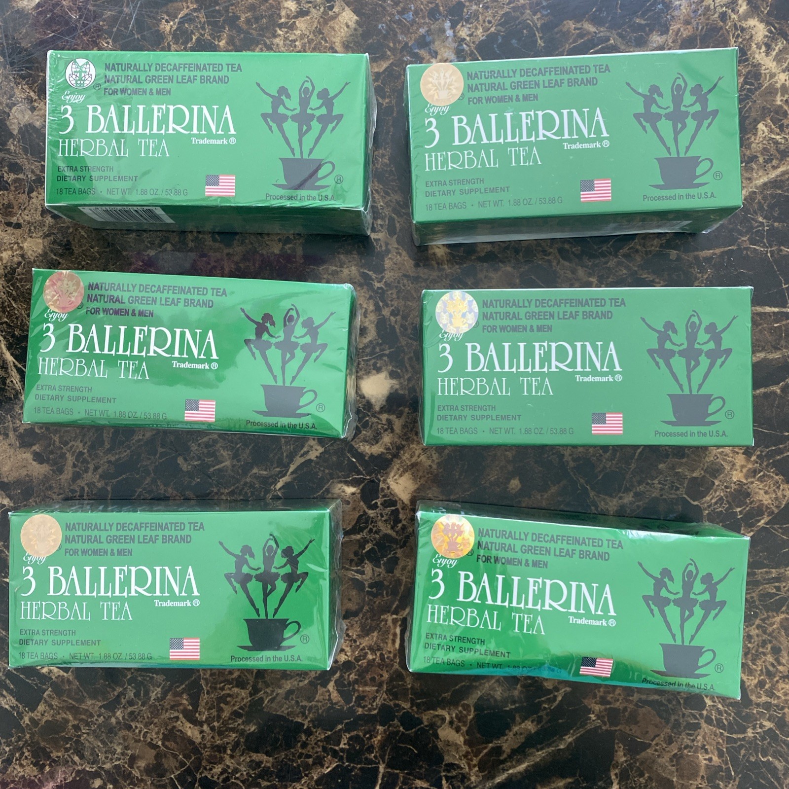 3 Ballerina Dieters Tea, Extra Strength, Orig. Flavor, 18 bags (6 BOXES) 12/26