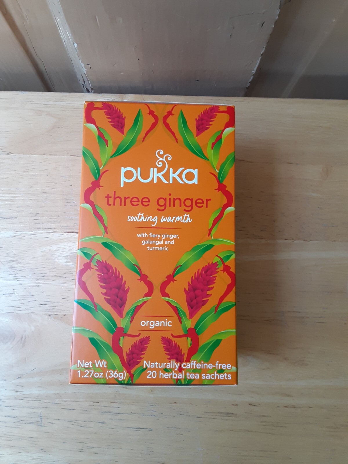 Pukka Three Ginger Organic Tea 20 tea sachets Exp. DATE July 2027