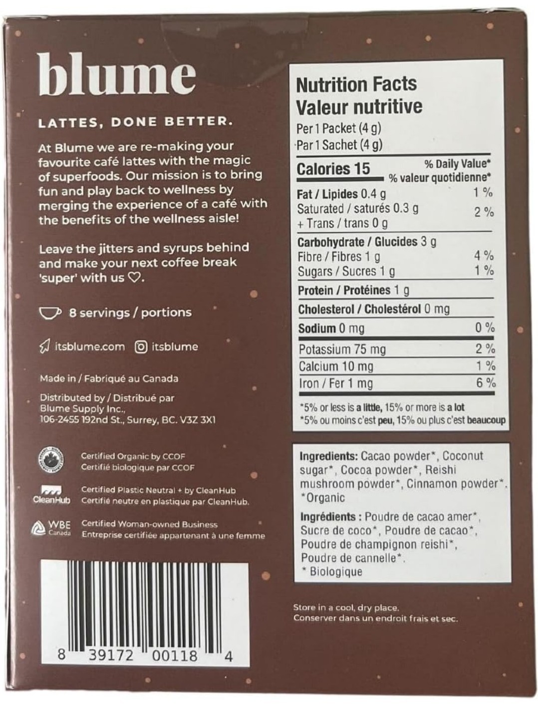 Blume Latte Variety Pack | Calming Blue Lavender Tea, Soothing Reishi Hot Cacao,