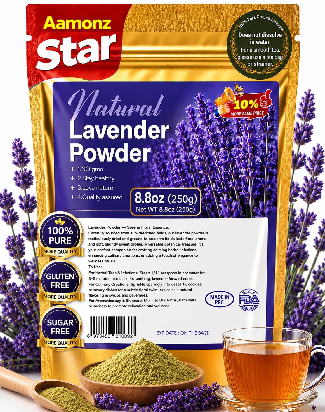 Culinary Lavender Powder 8.8 oz / 250g 100% Natural UltraFine Lavender Flowe…