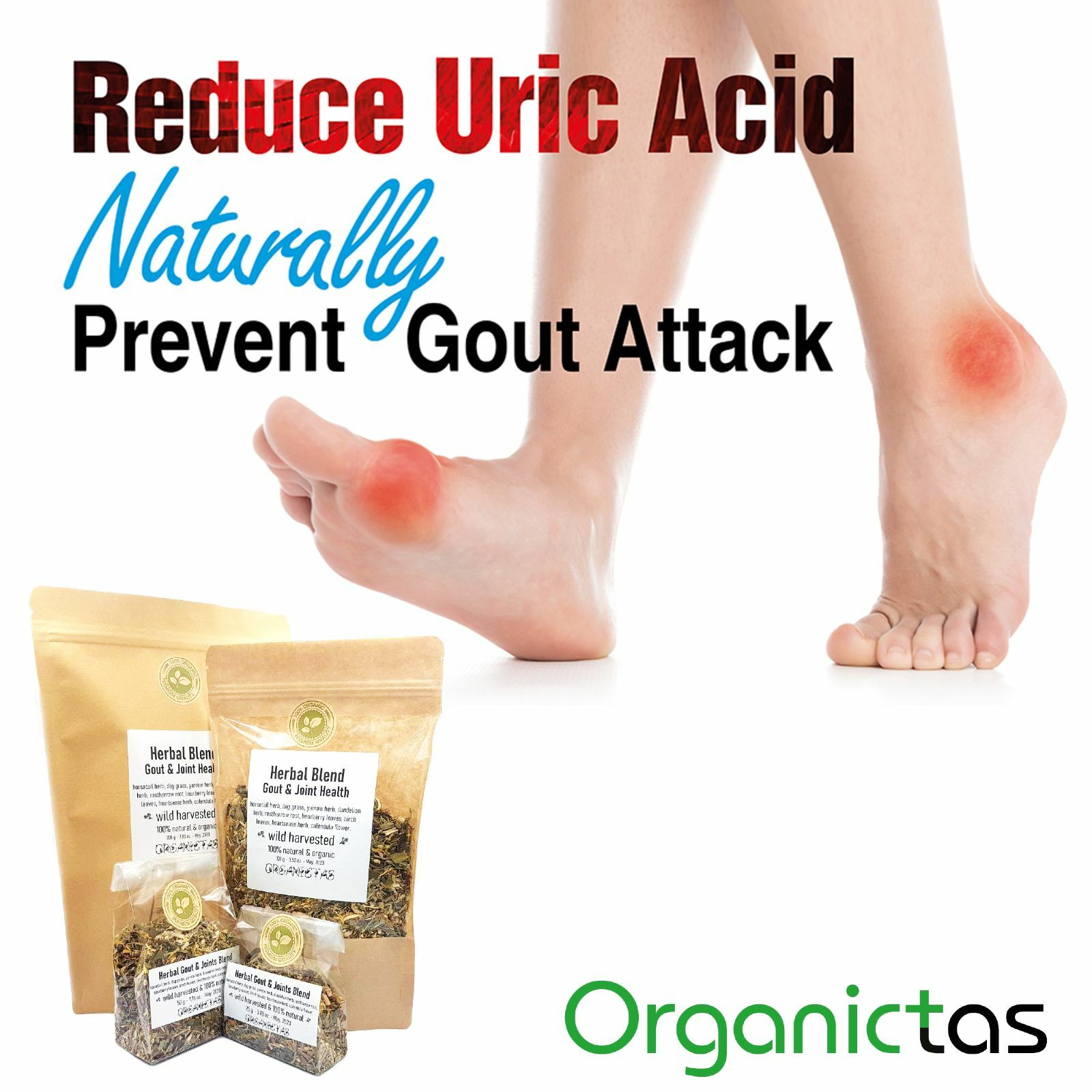 Gout Relief Herbal Tea in Gout, Arthritis, Rheumatism, Uric Acid, Joint Support