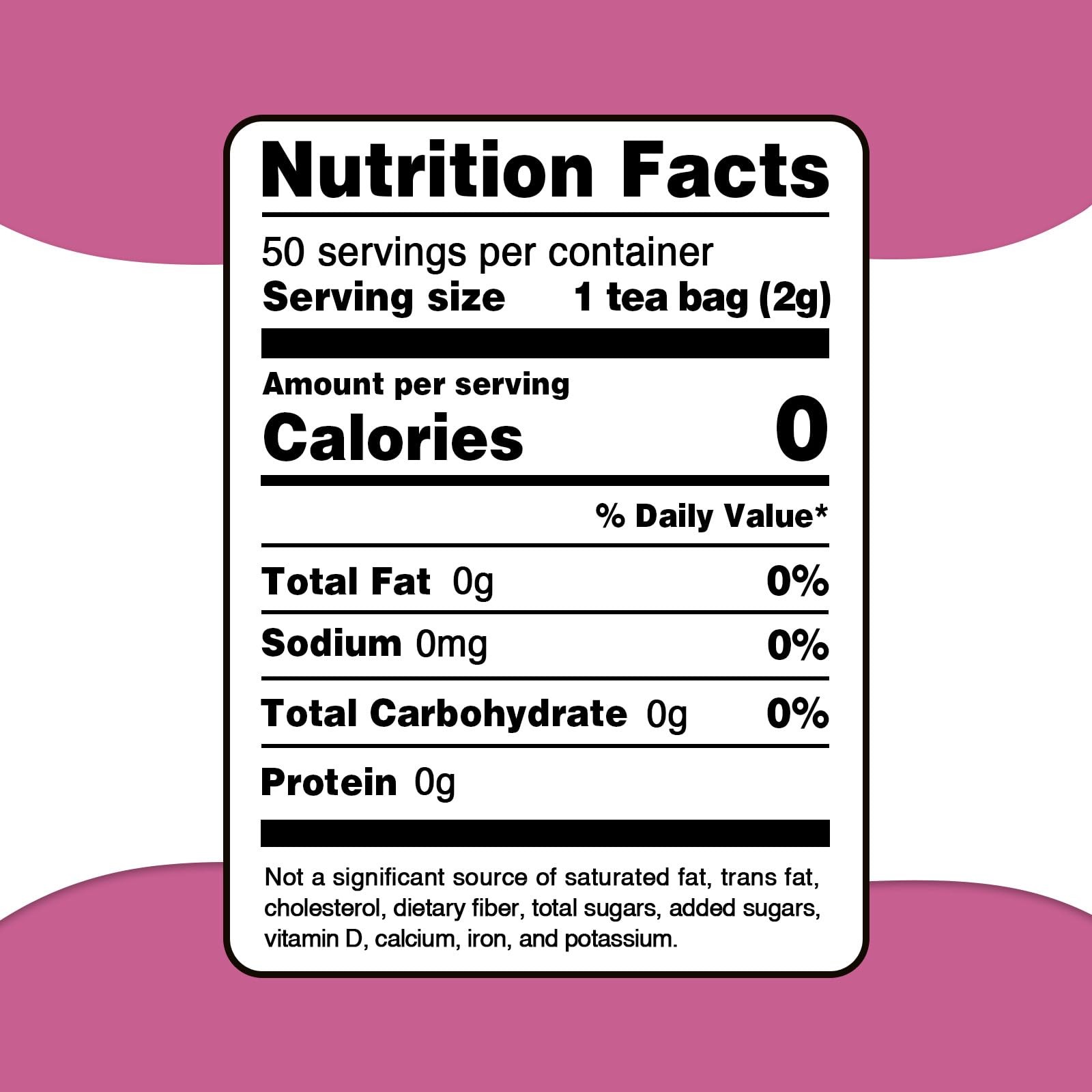 Red Clover Tea Bags – 50 Count – Pure Herbal, Non-GMO, Caffeine-Free