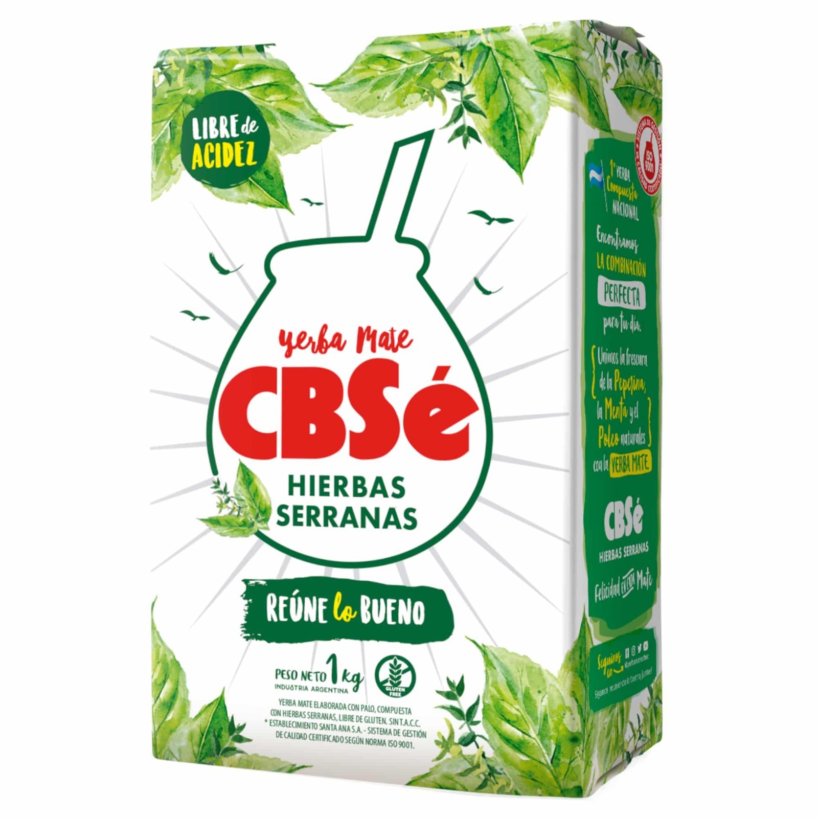 CBSe Hierbas Serranas Yerba Mate 1kg (2.2lb) –(Ship from USA)