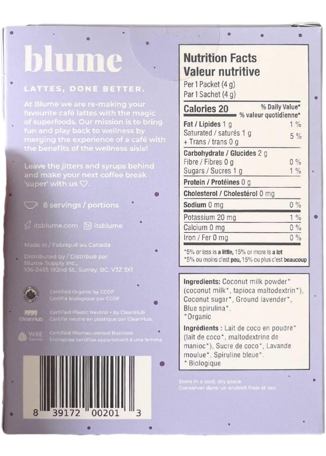 Blume Latte Variety Pack | Calming Blue Lavender Tea, Soothing Reishi Hot Cacao,