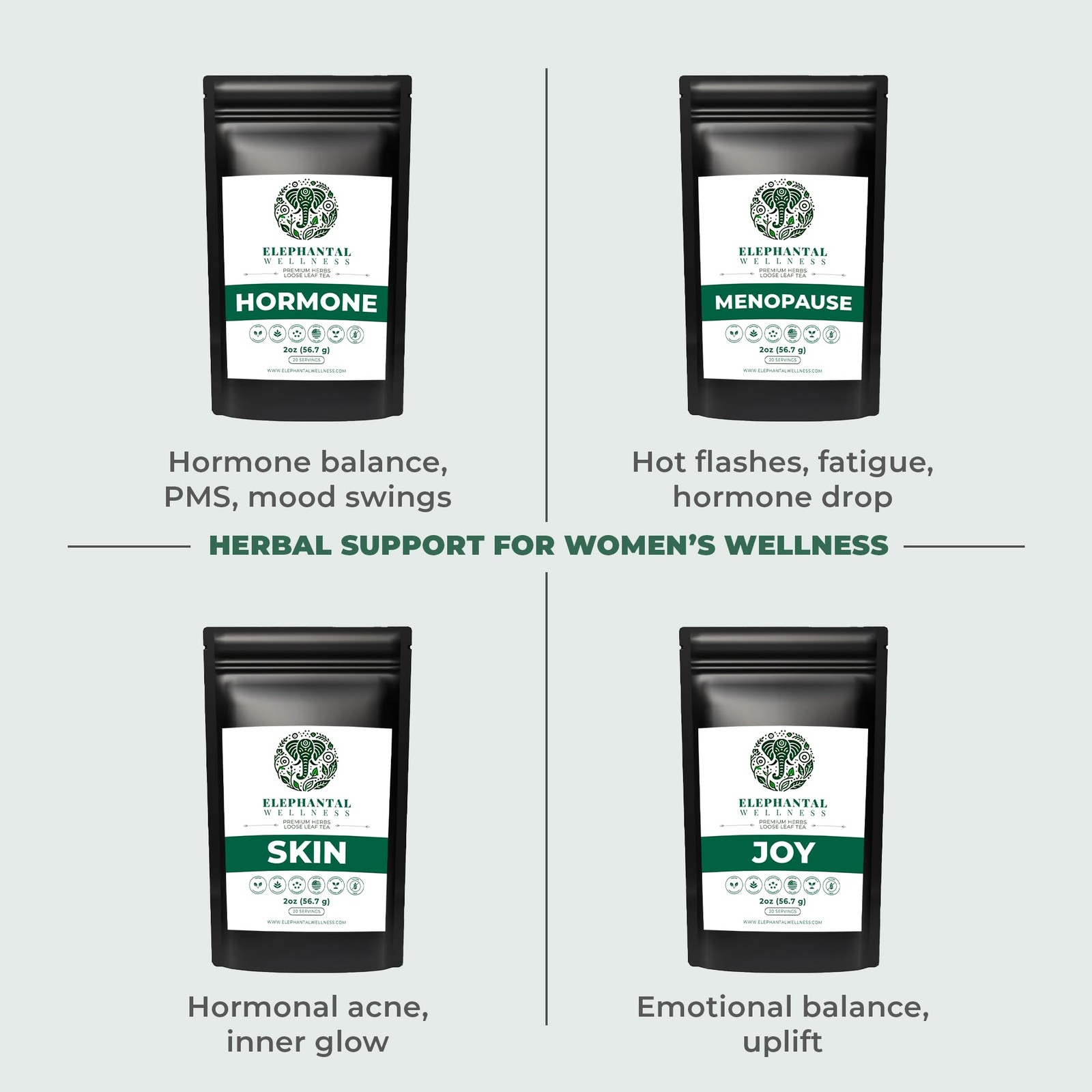 Elephantal Wellness Premium Hormone Herbal Tea | PCOS, Hormonal Balance Mood…