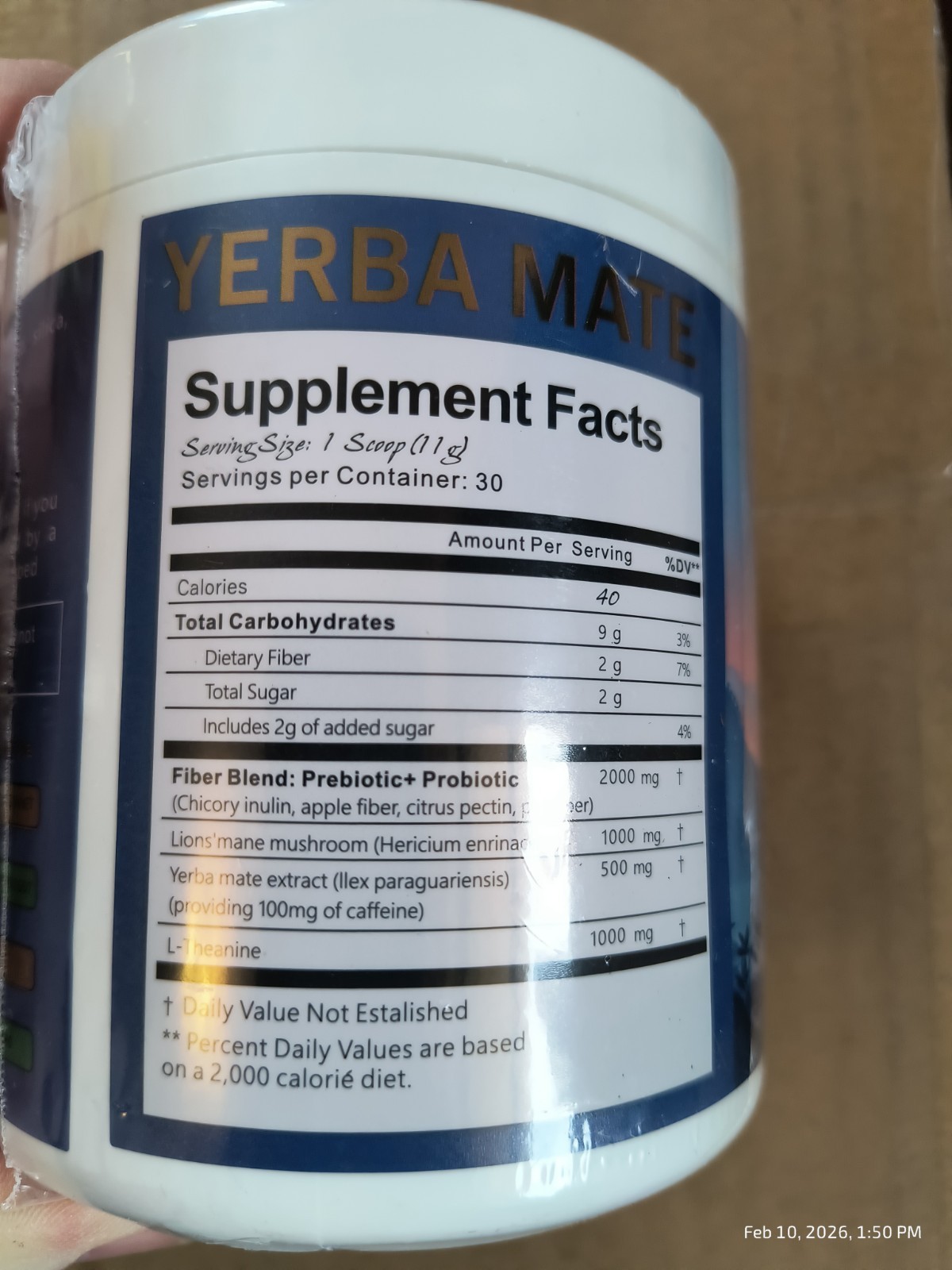 Yerba Mate Instant Tea Powder 3 In 1 Prebiotics Probiotics Super Drink Orange