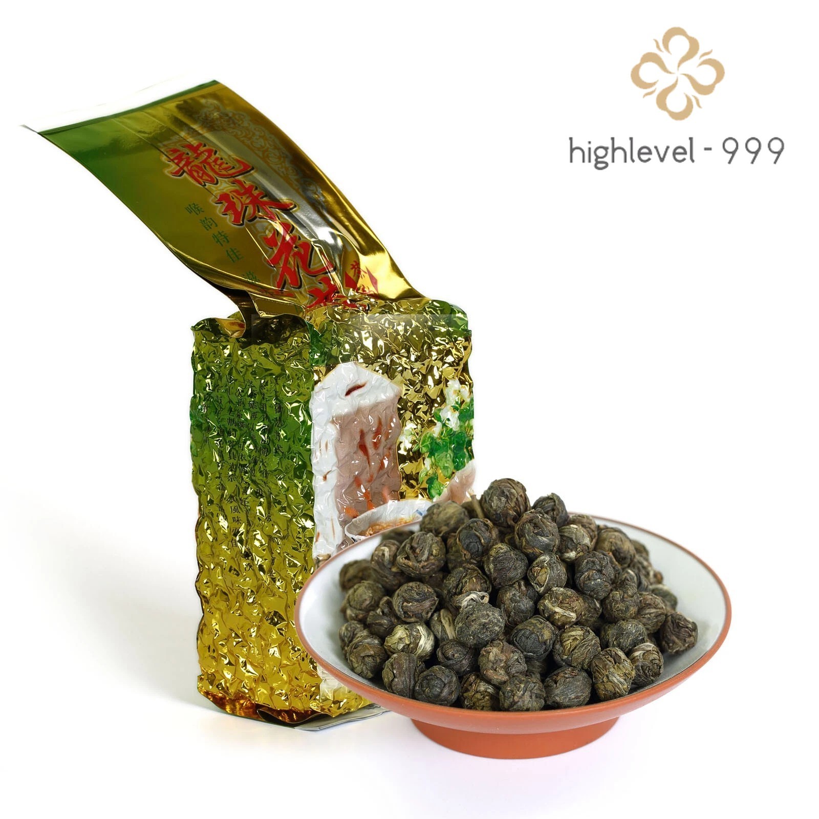 250g Premium Jasmine Dragon Pearl Loose Leaf Chinese Green Tea Hand Roll