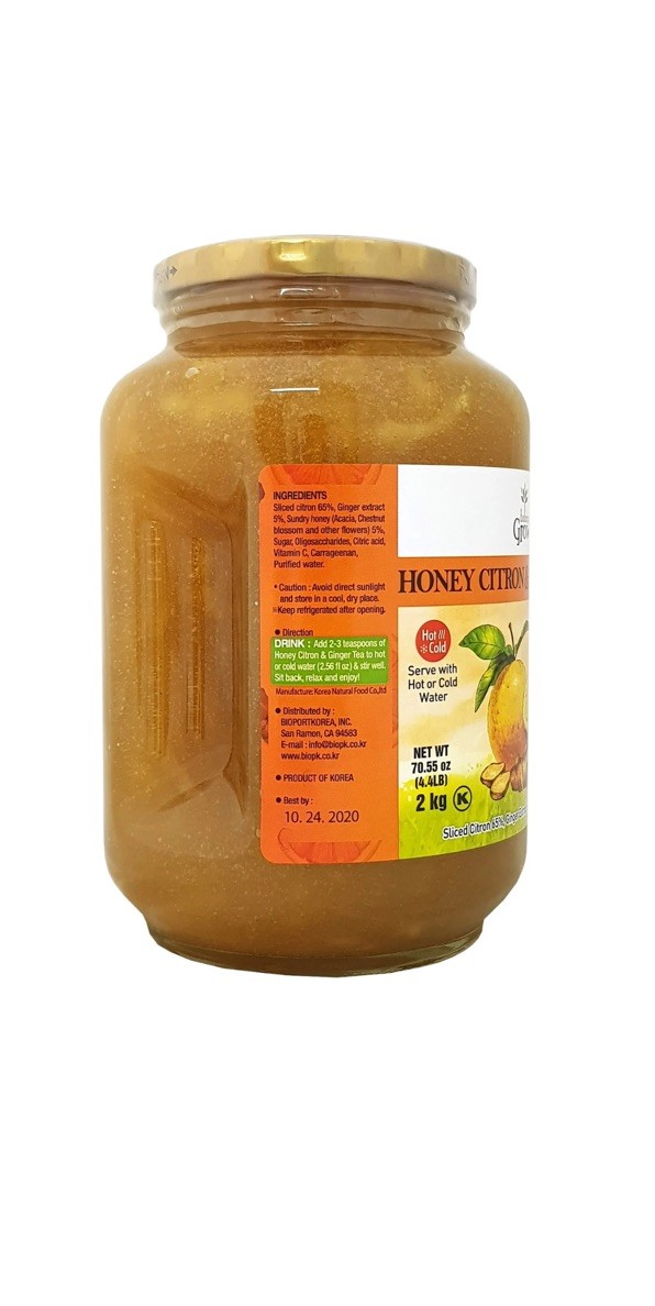 Balance Grow Honey Citron & Ginger Tea, 70.55 oz Glass Jar