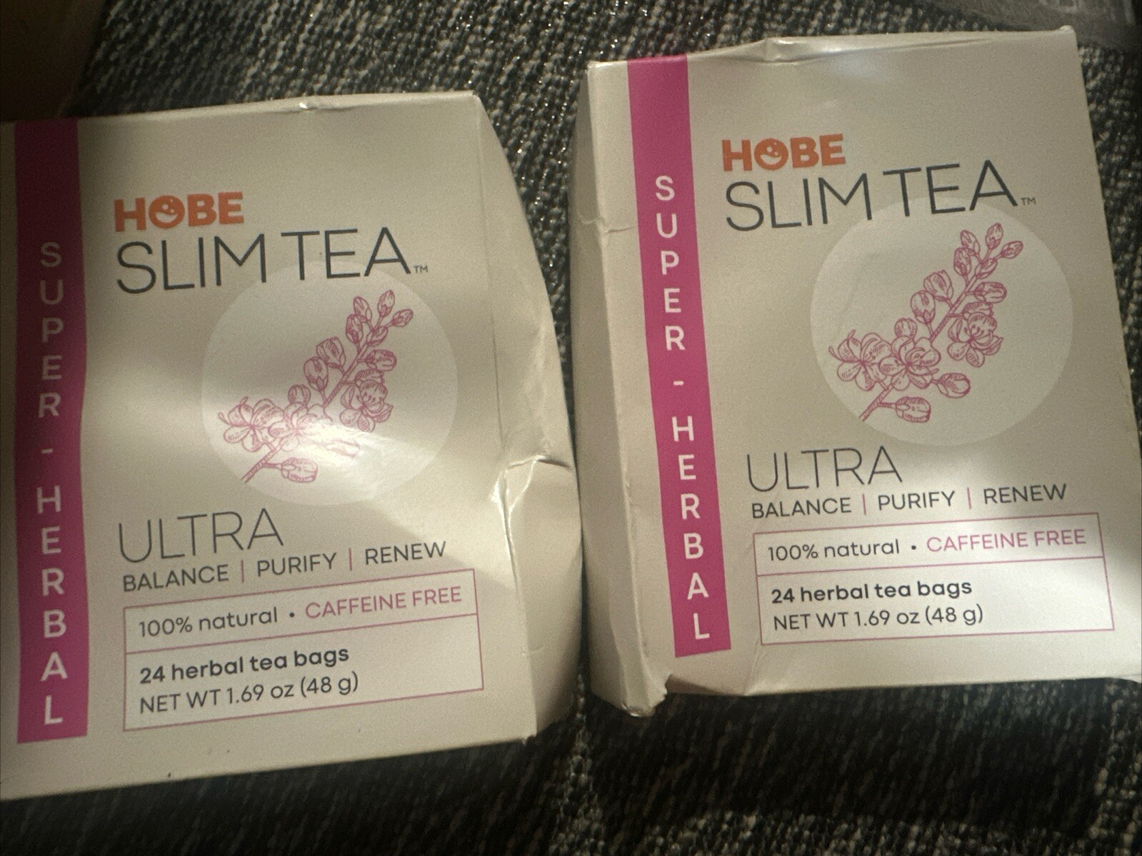2 Boxes Hobe Labs Ultra Slim Tea-Super Herbal 24 Bag each Exp 12/2028