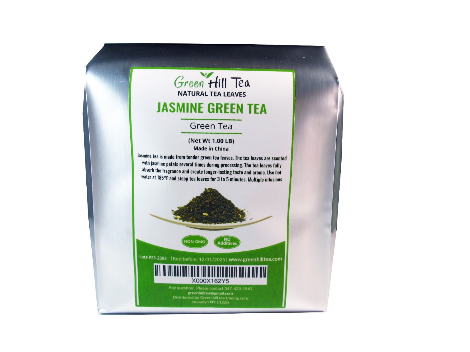 Green Tea with Jasmine flowers loose tea 1 LB Bag