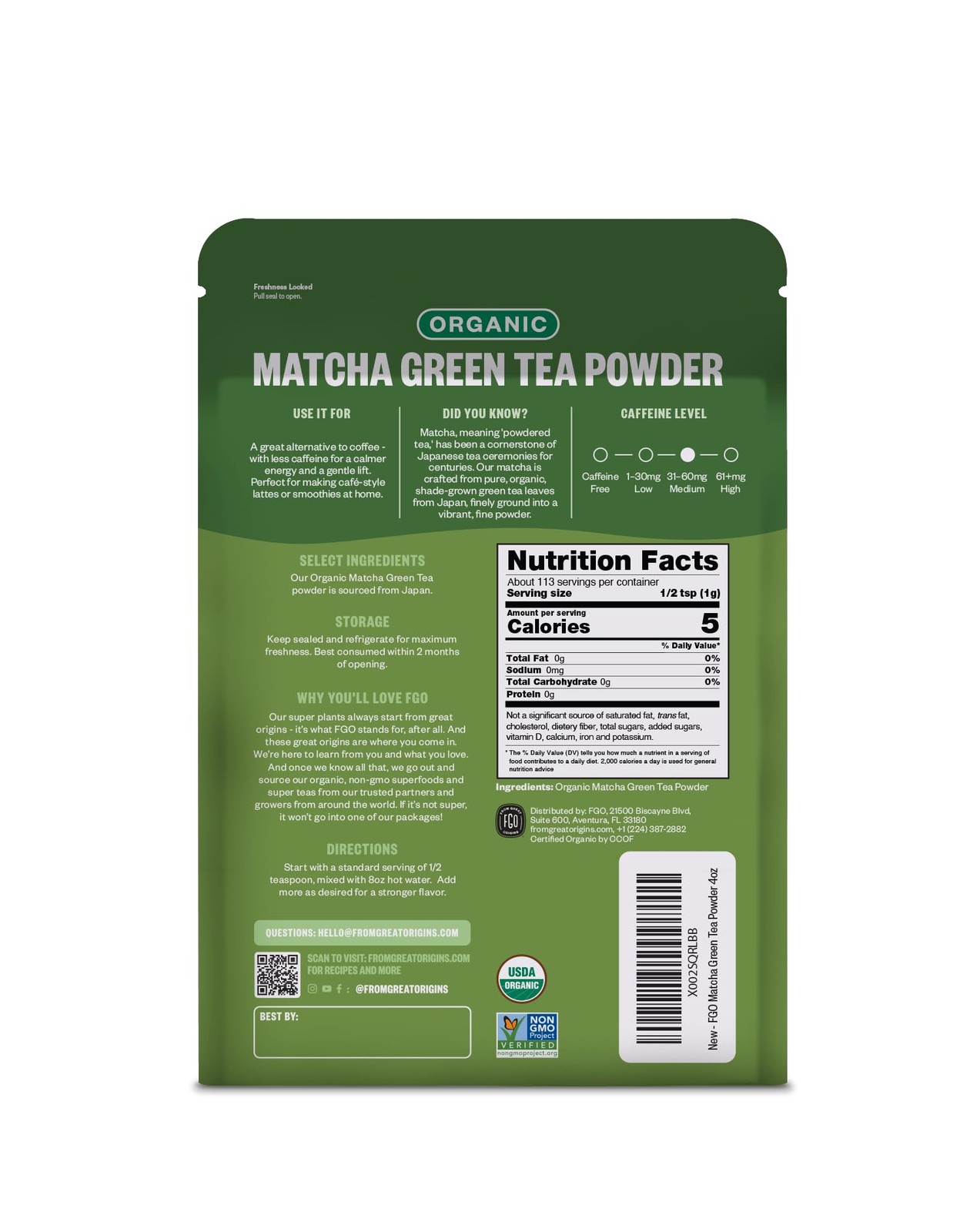 Organic Matcha Green Tea Powder, Japanese Culinary Grade for Cooking, Baking,…